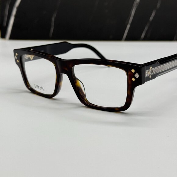 NEW CD DIAMONDO S3I 2000 DIOR SQUARE HAVANA EYEGLASSES DIOR - Picture 5 of 10